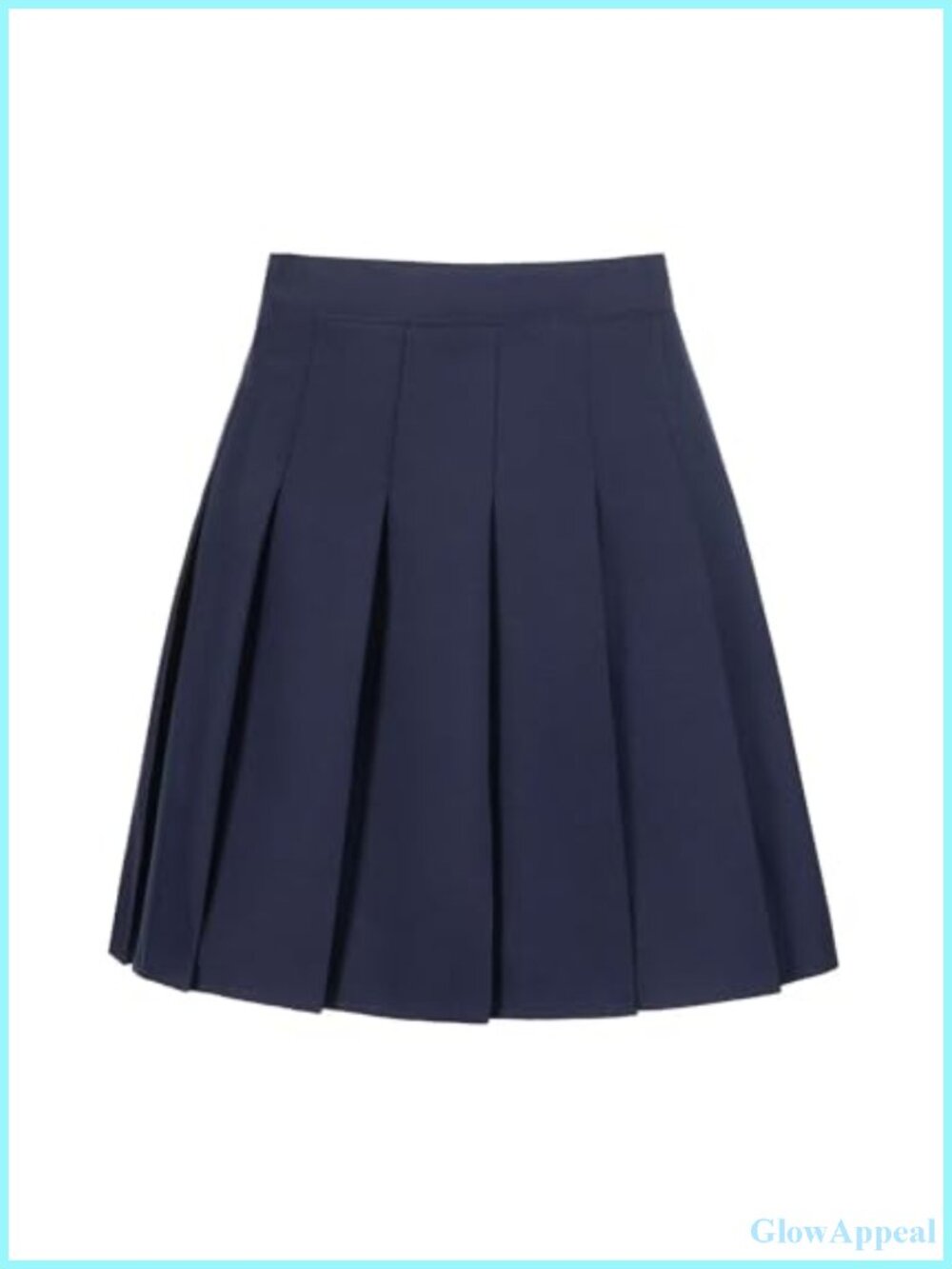 High Waisted Pleated Skort with Built-in Shorts Polyester Blend A-Line Skirt